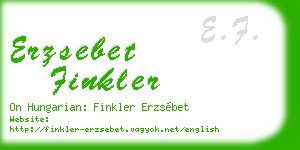 erzsebet finkler business card